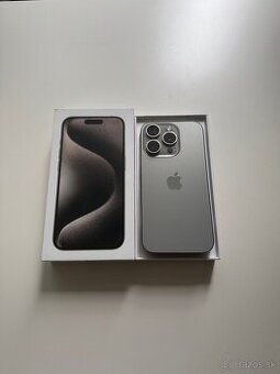 iPhone 15 PRO NATURAL TITANIUM 92% BATÉRIA TOP STAV