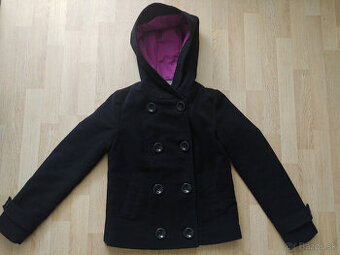 Damska flausova zimna bunda s extra velkou kapucnou, M