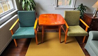 Retro kreslá so stolíkom