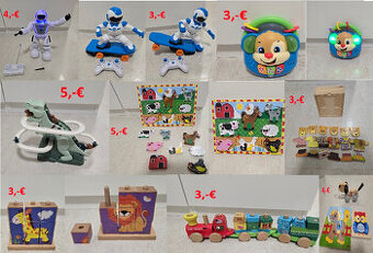 Rôzne hračky na predaj