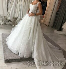 Trblietavé svadobné šaty IVORY - 1