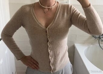 Béžový vlnený sveter United Colors of Benetton, XS/34