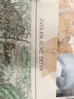 Stará vojenská mapa Zvolen, Sliač, Detva...