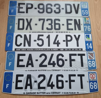 Originál ŠPZ - Francúzsko