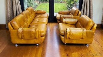 Retro kožená sedacia súprava Peem