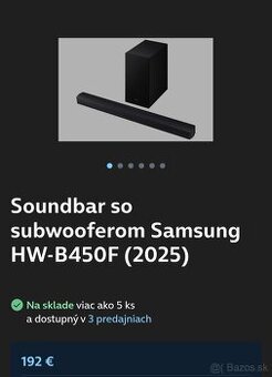 Soundbar so subwooferom Samsung
