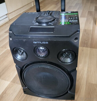 Prenosný párty reproduktor Muse M-1915 DJ čierna + 1 mikrofó