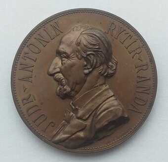 Medaila 1898 Judr. Antonín Rytíř Randa sign. Šantrůček