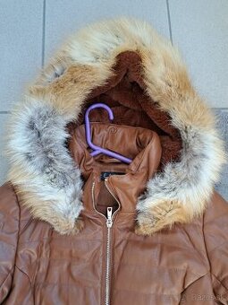 Bunda štýlová zimná s pravou kožušinou