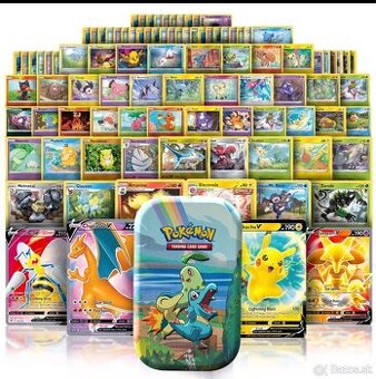 Pokémon Plechovička: 50 kariet + 2 “Ultra rare” karty