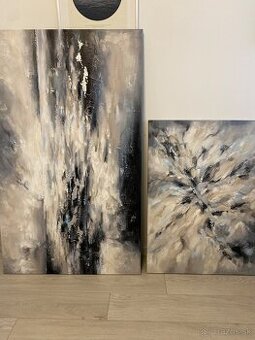 2 velke abstraktne obrazy