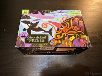 Svietiace neónové puzzle 100