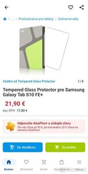 Ochranné sklo na Galalxy Tab S10 FE / S9 S8 S7