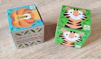 2ks puzzle krabičky Tiger a Lev