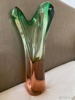 Zberateľská starozitna Váza z hutneho skla Josef Hospodka