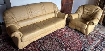 Kožená sedací souprava 3+1,5837