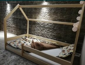 Prízemná detská posteľ Domček 160x80 - 1