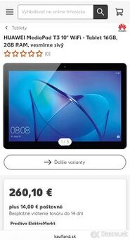 HUAWEI MediaPad T3 10" WiFi - Tablet 16GB, 2GB RAM