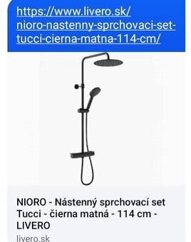 Sprchový set čierny matný