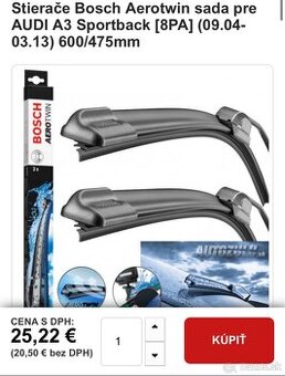 predné stierače BOSCH AEROTWIN