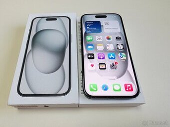 APPLE IPHONE 15 128GB BLACK,ZDRAVIE BATERKY 92%