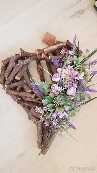 Velke drevene srdce na dvere