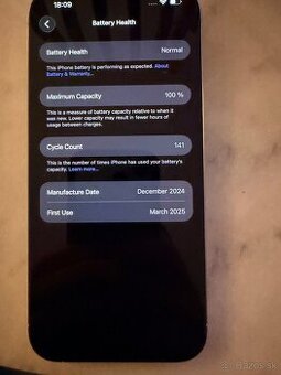 Predam iPhone 16 PRO MAX 256GB biely