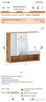 Kúpeľňová skrinka so zrkadlom