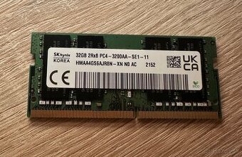 Predám úplne novú 32GB SODIMM SKhynix DDR4