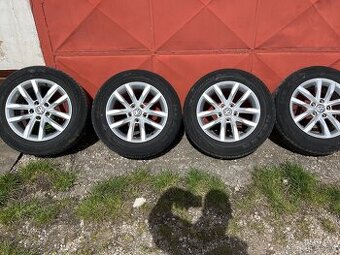 Sada letných pneumatík na originálnych VW diskoch