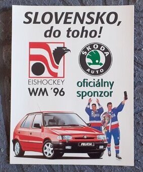 Predám nálepky Škoda hokej 1996