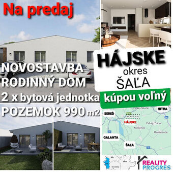 NOVOSTAVBA 4-IZBOVÉHO RODINNÉHO DOMU - MLADÝ HÁJ - ŠAĽA