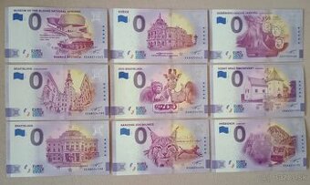 0 euro bankovky Komplet všetkých 40ks Anniversary roku 2020