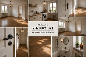 HĽADÁME 2-IZBOVÝ BYT V RUŽINOVE