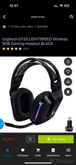 Logitech G733 LIGHTSPEED Wireless RGB Gaming Headset BLACK
