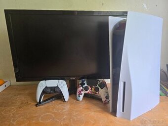 Play Station 5, 2x dual sense, monitor Acer