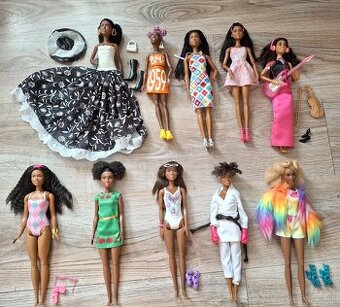 Nová bábika Barbie Extra, Color Reveal, černoška