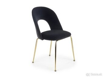Jedálenská stolička K385 - čierna / zlatá