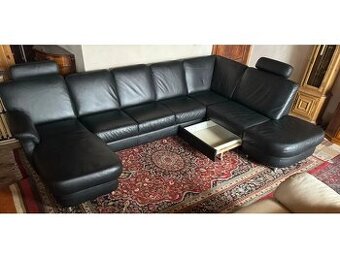 Moderní kožená sedací souprava ve tvaru "U", 3275