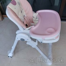 Detská jedálenská stolička KINDERKRAFT Yummy Pink
