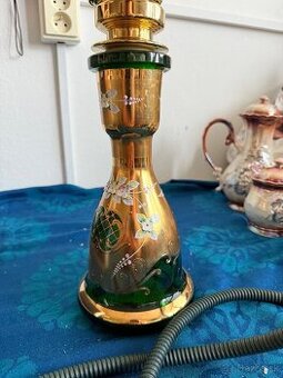 Raritna vodna fajka (shisha) novoborske sklo bohemia