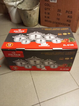 12 dielna sada hrncov Zilner , indukcia -nové - 1