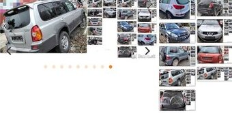 Hyundai Terracan 2.9 CRDi 2003 predám KAPOTA, MOTOR J3, DVER