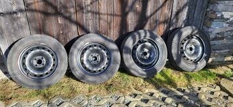 Predám plechové disky fiat 4x100 R15 + pneu