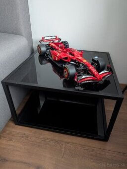 Konferenčný stolík kov/sklo