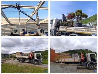 Autodoprava s hydraulickou rukou – preprava, nakladanie, vyk