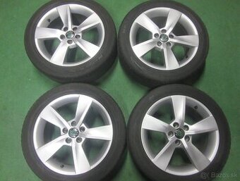 R16 letná sada ŠKODA fabia rapid rozteč 5x100 215/45r16 - 1