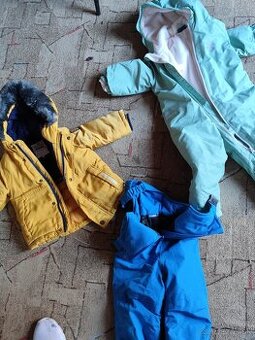 Bunda, overal, lyžiarske nohavice , čiapka