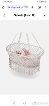 Predám hojdaciu / závesnú postieľku pre bábätko – BOHO štýl