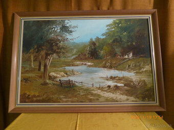 Predám maľovaný obraz v ráme